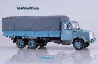 Коллекционная масштабная модель 1:43 Бортовой грузовик 6х4 ЗиЛ-133Г40 голубой, синий, с тентом (Start Scale Models)
